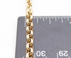 ROSS SIMON 925 Silver Shiny Gold Plated Round Link Chain Necklace NE1573