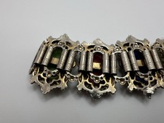 Antique Colored Tile Chain Boho Bracelet 6.5” X 4.5cm JB21