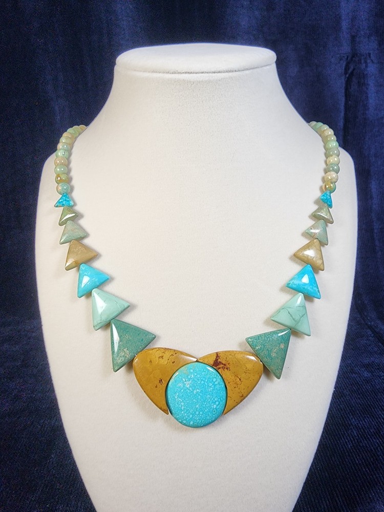 Unique Turquoise Beaded Necklace Desert Rose Trading DTR Jay King