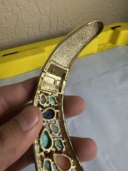 VTG Pastel Fruit Salad Collar Necklace with Carved Art Glass Stones Set
