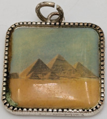Cairo Egypt Pyramids Pendant Charm Vintage AAi