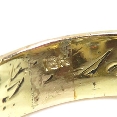 Victorian Old Mine Diamond 1880’s Enamel Engagement Ring 18KY Size 6.25 UK-M