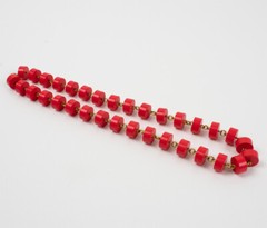 Vintage Red Lucite Choker Necklace