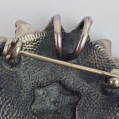 Vintage Mexico Sterling Silver 925 Starburst Brooch Pin Oxidized Artisan 1.25 in