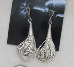 VINTAGE SOUTHWEST N A LIQUID SILVER EARRINGS