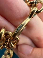 Vintage Monet Gold Tone Double Curb Link Chain Necklace 21″ Adj. Hook Clasp