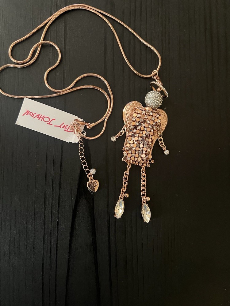 Betsey Johnson Bronze Angel Pendant Rare – DP3