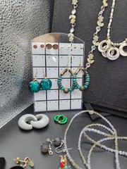 Estate Lot Vintage Contemporary Jewelry Necklaces Bracelet Earrings Rings 34 Pcs