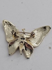 Vintage Estate Butterfly Birds Brooch Lot Rhinestones And Enamel Mixed Materials