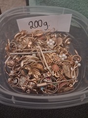 Antique 10k 12k Gold Filled Some Gold Plate Jewelry Lot 264g Wearable & Scrap