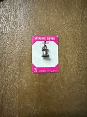 vintage sterling silver liberty bell charm