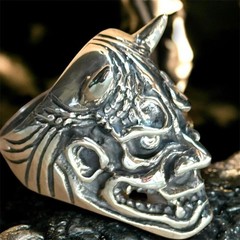 Ring Devil Silver 925 Jewelry Men’s Gothic Mask Sterling Satyr Custom Made Rare