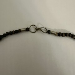 Vintage African Necklace Handcarved Horn Beads, Antique