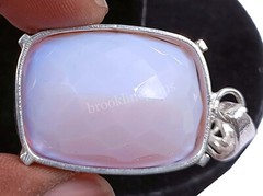 110.5 Ct Cushion Cut Natural Pink Opal EGL 925 Solid Silver Pendant Gems 5FRS