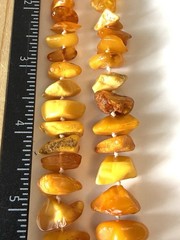 Vintage 80s Baltic Amber Necklace 10” Egg Yolk Honey Amber Nuggets Drop Pendant