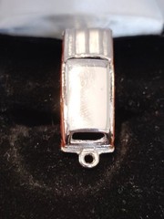 Old Zinc Coated Die Cast Station Wagon Pendant