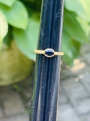 Robin Rotenier 20k Yellow Gold Sapphire & Diamond Ring Size 5.75