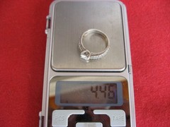 Sterling Silver 925 CZ Engagement Ring Size 6.5 (17mm) Clear Round ,Ukraine