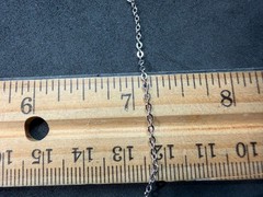 2.04g Vintage Sterling Silver 925 Oval Cable Chain Necklace 18 in M