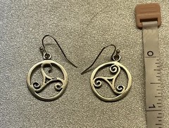 Vintage Celtic Dangle 925 Sterling Silver Earrings