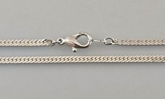 Vintage Retro 1935-1950 Citrine Pendant Necklace Chain, Silver, 56 cm, Carabiner