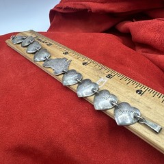 Antique WWII Sweetheart Sterling Silver Bracelet. Tested. 13.4 G.See pics.