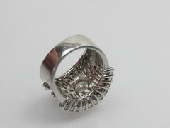Ross Simons Sterling Silver Ring CZ Cocktail Statement Vintage Size 7
