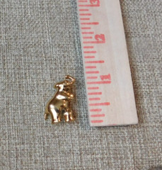 VTG Signed MONET Gold Tone Circus Standing Elephant Pin Brooch 1 1/8″