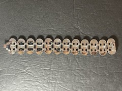 Beautiful 1950’s Rhinestones and Rhodium Plated Bling Bracelet