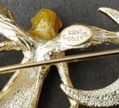 Vintage Kirks Folly Celestial Fairy Angel Moon Star Flower Statement Brooch