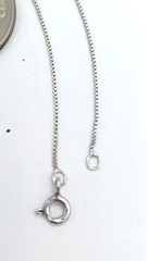 Vintage Pendant Necklace Sterling Silver Ruby Diamond Patriotic Love America