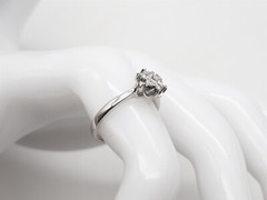 $1500 .29ct VS F IDEAL CUT Natural Diamond 18k White Gold HALO CLUSTER Ring 4g