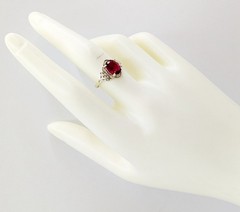 Vintage Elegant RING Silver 925 with Chic Bright Stone-size: 8.75US (18.5mm)| #7