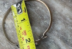 Vintage Mexico Sterling Silver & Blue/Green Stone Bracelet Bangle