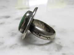 Southwestern Style Turquoise Sterling Silver Ring ~ Size 6.5 ~ 13grams ~ 7-C571