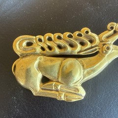Vintage MMA Scythian Stag Brooch Gold Plated Deer Metropolitan Museum Of Art