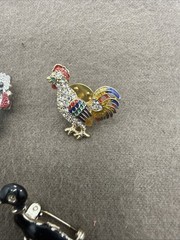 Vintage Mixed Lot of Brooches Pins Animals Gold and Silver Tone Bird Theme
