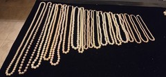 Vintage Mod Faux Pearl Jewlery Lot Of 61. 6lbs+.24 Signed Monet Anne Klein Avon