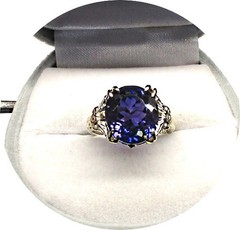 Lovely – Lavender TANZANITE Natural Gem – Vintage 14k Solid Yellow Gold Mtg.