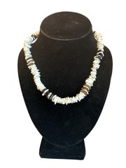 Vintage Puka Shell Beaded Necklace Lobster Clasp 18-Inch Beach Core Surfer