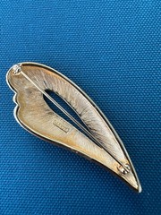 VINTAGE DECO MONET HEART BROOCH PIN PINK Enamel / gold-tone Alloy