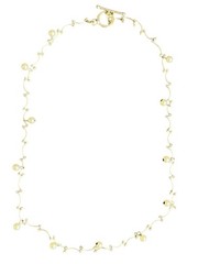 Vintage Carole Lee Style Silver Tone Pearl Station Collar Necklace 16″