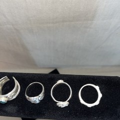 ❤️VTG LOT OF 6 STERLING RINGS FOLKLORE, MALACHITE ETC. 31g ‘READ DESCRIPTION’