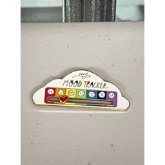 3X Sliding Social Battery Mood Tracker Enamel Pin Adjustable Energy Brooch