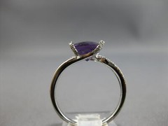 2.08CT DIAMOND & AAA AMETHYST 14KT WHITE GOLD 3D SQUARE TENSION CRISS CROSS RING
