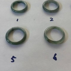 Hi-grade Natural green Jade Jadeite Rings Thin Band, Width about 3 mm