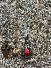 Lot of 4 Assorted vintage Necklaces Including R.C. Pendant value~85$
