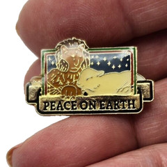 Metal Push Pins Crosses Peace on Earth Lot of Three