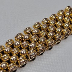 VINTAGE Panther Link 5 Row Switzerland Plaque ORL 20 Microns Geneve G BRACELET