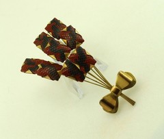 Vintage 1930s Trembler 8 Stemmed Art Glass Bouquet Pin; Disaster Relief